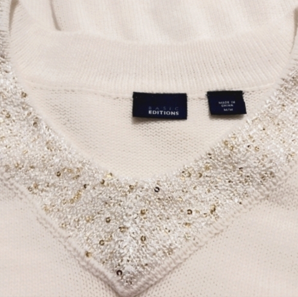 Basic Editions V Neck Sweater - Picture 2 of 6